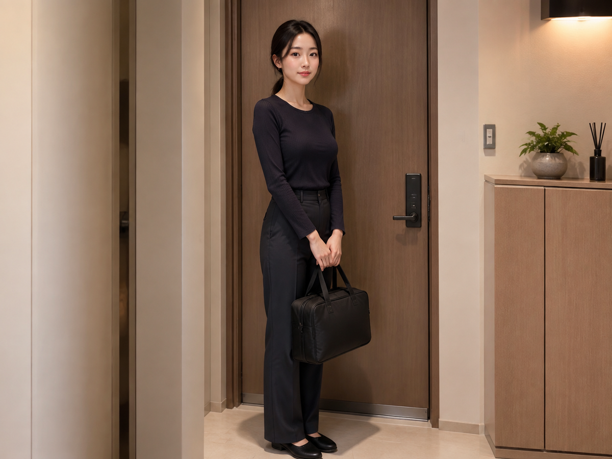 서울 성동구 방문 홈케어 일정을 준비하는 젊은 성인 한국 여성 관리사